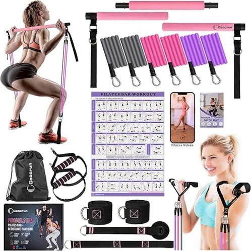 Draagbare pilatesstang en weerstandsband GRATIS LEVERING, Sport en Fitness, Fitnessmaterialen, Nieuw, Armen, Benen, Rug, Verzenden