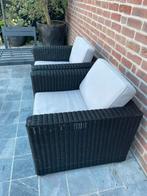 Tuinzetels, Tuin en Terras, Gebruikt, Bijzettafel, Loungeset, Wicker