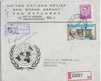 Brief met postzegel uit 1969 van United Nations, Postzegels en Munten, Met envelop, Verzenden, Postfris, Postfris