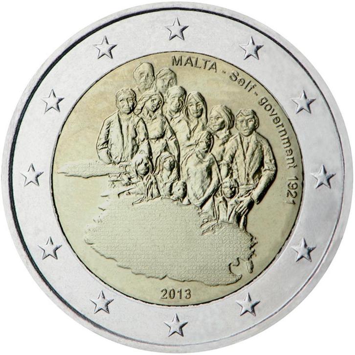 2 euro Malta 2013 - Zelfbestuur (UNC), Postzegels en Munten, Munten | Europa | Euromunten, Losse munt, 2 euro, Malta, Ophalen of Verzenden