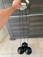Hanglamp 3 zwarte bollen, Ophalen, Zo goed als nieuw, Metaal, 50 tot 75 cm