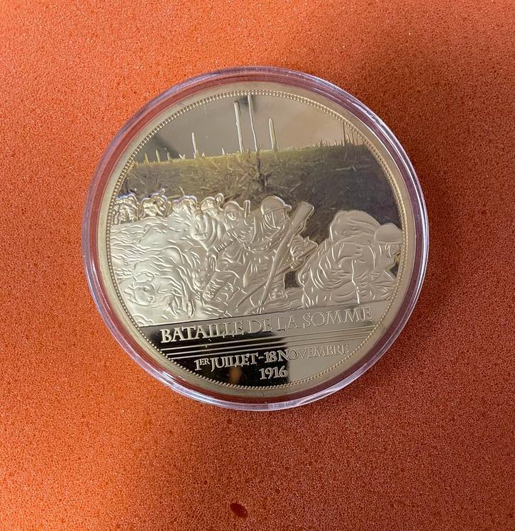 Frankrijk, eeuwfeest van WWI, Slag aan de Somme, Postzegels en Munten, Penningen en Medailles, Brons, Verzenden