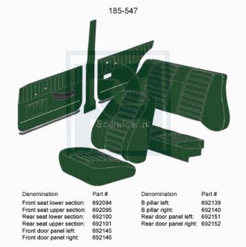 Bekleding Amazon 4 deurs B stijlpaneel Links+rechts SET groe beschikbaar voor biedingen