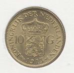 Nederland 10 Gulden 1913 Wilhelmina, Goud, Ophalen of Verzenden