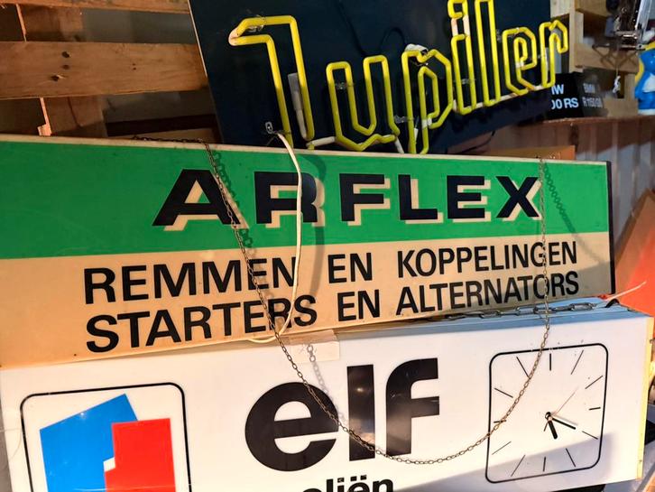 1980 eighties retro vintage lichtreclame neon duvel bier oil, Verzamelen, Merken en Reclamevoorwerpen, Gebruikt, Lichtbak of (neon) lamp