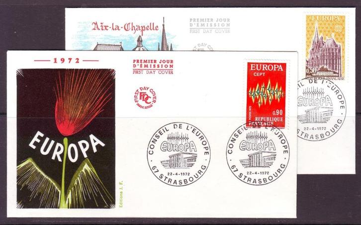Postzegels : FDC's Europazegels 2, Postzegels en Munten, Postzegels | Europa | Overig, Gestempeld, Overige landen, Ophalen of Verzenden