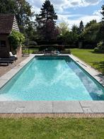 Omranding zwembad blauwsteen, Tuin en Terras, Tegels en Klinkers, Ophalen, Overige typen, Zo goed als nieuw, Natuursteen