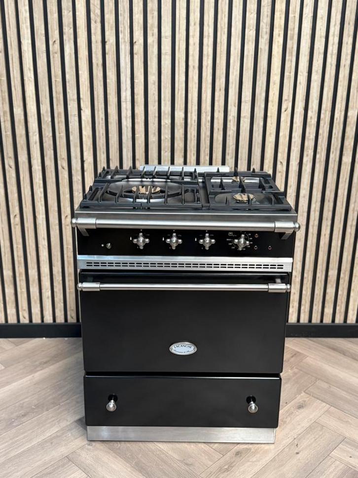 Luxe Lacanche Fornuis 70cm Zwart + Gas in Zeer Goede Staat., Elektronische apparatuur, Fornuizen, Zo goed als nieuw, Elektrisch