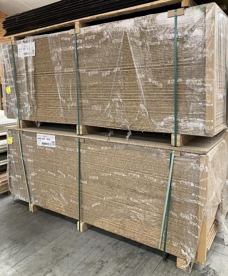 Unilin Spaanplaat qualirack +/- 223m² - Evergem/Eeklo, Doe-het-zelf en Bouw, Platen en Panelen, Nieuw, Hout, Minder dan 20 mm