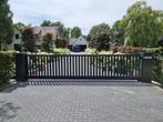 Houtlook lamellen schuifpoort of draaipoort ook automatisch, Tuin en Terras, Tuinpoorten, Nieuw, Schuifpoort, IJzer, Ophalen