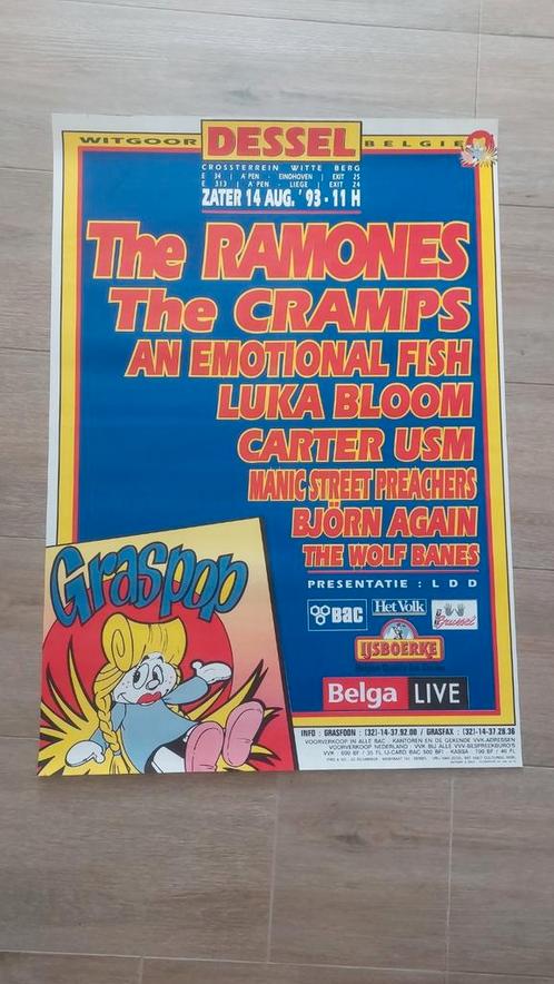 Orginele poster Graspop 1993 in zeer goede staat, Verzamelen, Posters, Zo goed als nieuw, Muziek, Ophalen of Verzenden