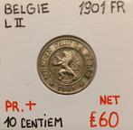 10 CENTIEM 1901 FR     LEOPOLD II     BELGIE    € 60, Timbres & Monnaies, Monnaies | Belgique, Enlèvement ou Envoi, Monnaie en vrac