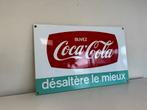 Coca Cola emaille reclamebord, Verzamelen, Merken en Reclamevoorwerpen, Ophalen of Verzenden, Gebruikt, Reclamebord