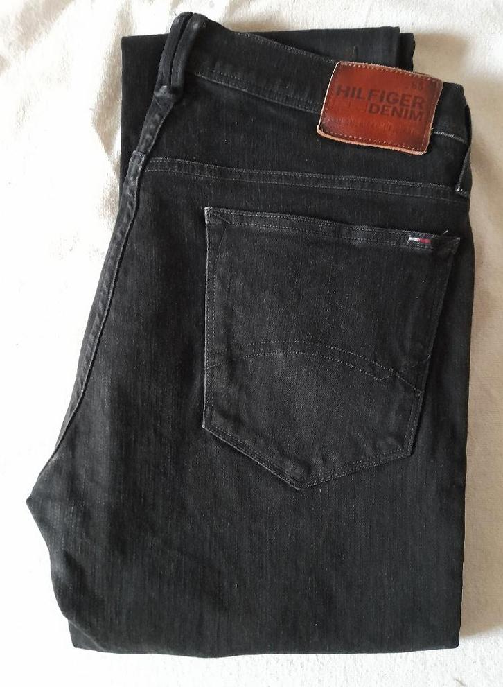 'Black Jeans: '" Tommy Hilfiger ", Kleding | Heren, Spijkerbroeken en Jeans, Nieuw, W33 - W34 (confectie 48/50), Zwart, Ophalen of Verzenden