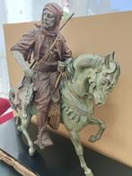 Statue d'art en bronze d'Arabe à cheval sur socle en marbre,, Antiquités & Art, Art | Sculptures & Bois, Enlèvement