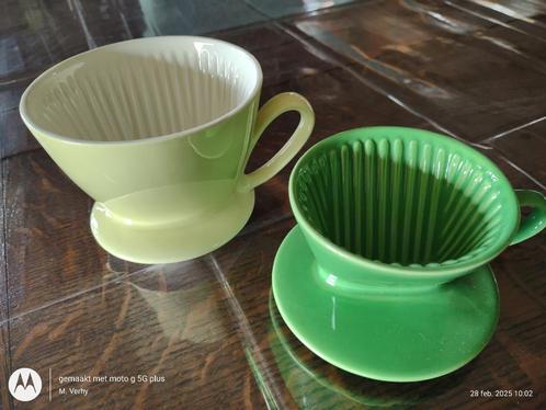 Stenen koffiefilters, Huis en Inrichting, Keuken | Servies, Gebruikt, Overige typen, Effen, Aardewerk, Ophalen
