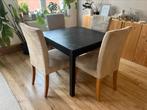 Table extensible IKEA BJURSTA 90x90 cm + 2 rallonges, Ophalen, Gebruikt