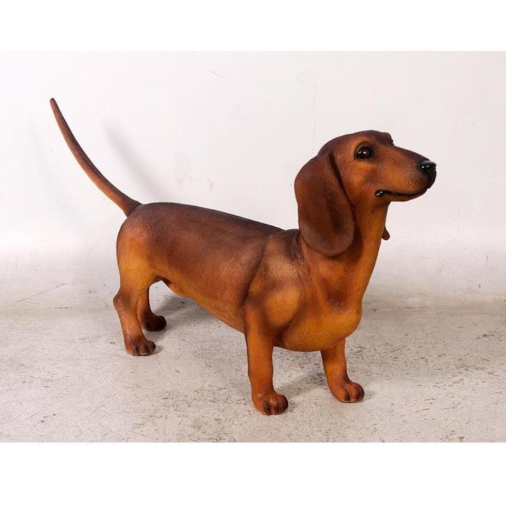 Dachshund – Tekkel beeld Lengte 87 cm, Verzamelen, Dierenverzamelingen, Nieuw, Ophalen