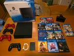 Playstation 4 pakket, Met 2 controllers, Ophalen of Verzenden, Zo goed als nieuw, 1 TB