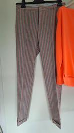 Gestreepte broek met bijpassende bloeze,grijs met oranje, Zo goed als nieuw, Grijs, Xandres, Ophalen