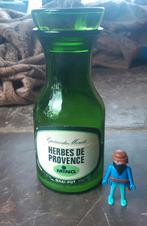 Bocal herbes de Provence en verre vert Déco vintage, Ophalen of Verzenden, Gebruikt
