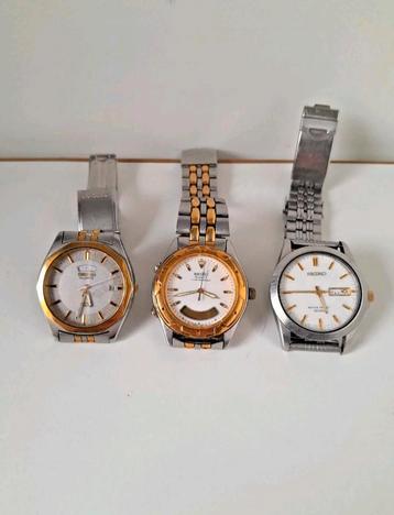 Lot 3 Seiko Vintage horloge (niet getest) beschikbaar voor biedingen