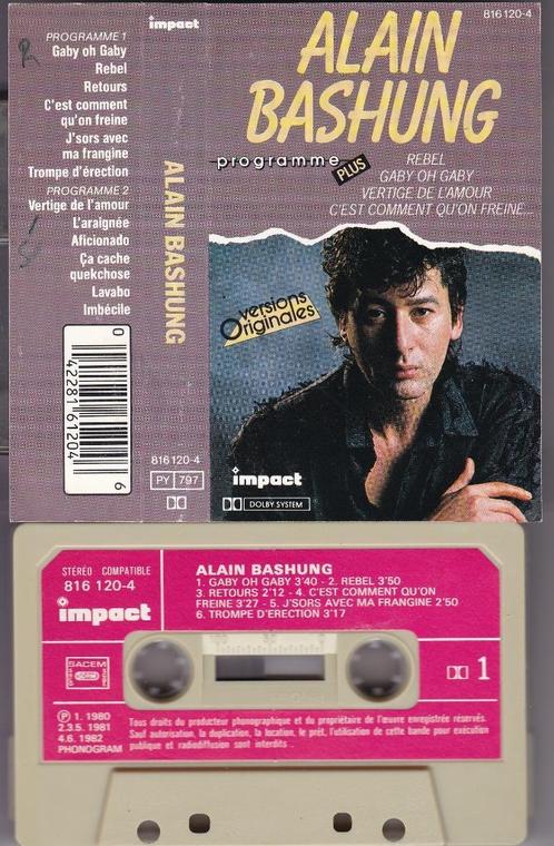 K7 - Bashung x 3 als pakje, CD & DVD, Cassettes audio, Comme neuf, Originale, 2 à 25 cassettes audio, Avec boîte de rangement, étagère ou coffret