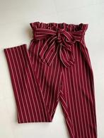 Bordeaux gestreepte stretchy broek (one size), Comme neuf, Taille 36 (S), Rouge, Enlèvement ou Envoi