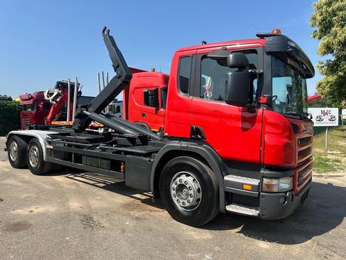 Scania P380 6x4 HOOKLIFT HIAB 25T - 6100mm - A/C - CAMERA -, Auto's, Vrachtwagens, Bedrijf, Te koop, ABS, Achteruitrijcamera, Elektrische ramen