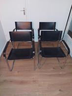 Bauhaus 4 vintage stoelen, Ophalen, Gebruikt, Zwart, Metaal