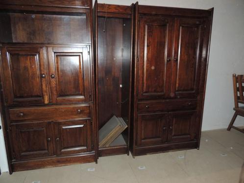 eiken wandkast, Huis en Inrichting, Kasten | Wandmeubels, Gebruikt, 150 tot 200 cm, 200 tot 250 cm, 50 tot 75 cm, Met lade(s)