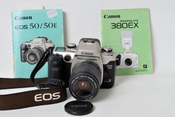 Canon EOS 50 E+ 28-80 mm 3,5-5,6 + flitser + afstandsbedieni beschikbaar voor biedingen