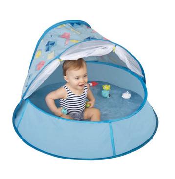 Piscine baignoire tente jeu bébé bleu babymoov  disponible aux enchères