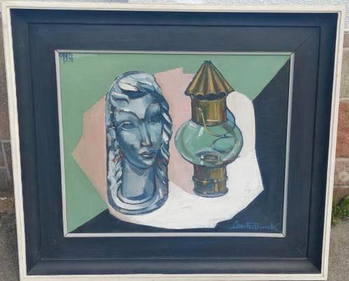 huile sur panneau nature morte signe marc plettinck, Antiek en Kunst, Kunst | Schilderijen | Klassiek, Ophalen of Verzenden