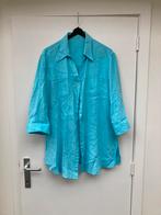 Linnen blouse, Kleding | Dames, Grote Maten, Ophalen of Verzenden, Zo goed als nieuw, Blauw, Blouse of Tuniek