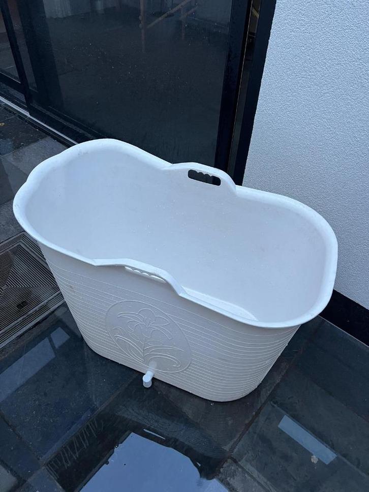 Bath Bucket - Wit - 185L - Mobiele Badkuip - ijsbad, Huis en Inrichting, Badkamer | Badkamermeubels, Zo goed als nieuw, Minder dan 100 cm