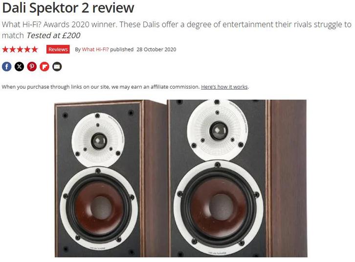 Dali Spektor 2 zwart 2weg - What Hi-Fi? Awards 2020 winner, Audio, Tv en Foto, Luidsprekerboxen, Gebruikt, Front, Rear of Stereo speakers