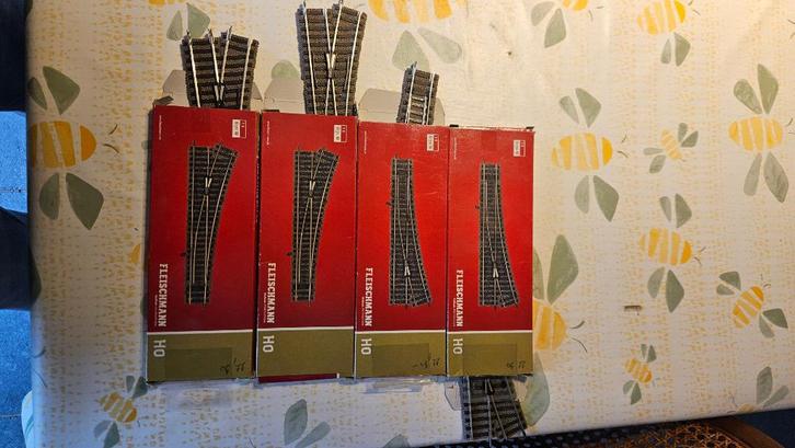 Fleischman HO rails en schakelaars, Hobby en Vrije tijd, Modeltreinen | H0, Gebruikt, Rails, Gelijkstroom, Fleischmann, Ophalen of Verzenden