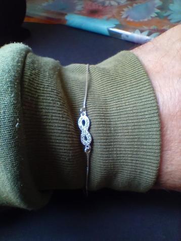 Nouveau bracelet infini en argent sterling 925 pour femme