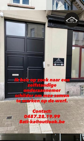 Ben je zelfstandige zoekt je werk contacteer ons beschikbaar voor biedingen