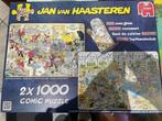 2 puzzels in 1 doos Jan Van Haasteren, Ophalen, 500 t/m 1500 stukjes, Zo goed als nieuw, Legpuzzel