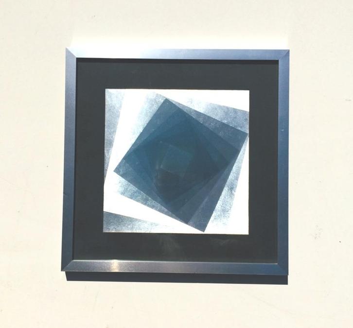 80s Op Art kinetische Prent Barbara Lüdinghausen Vintage, Antiek en Kunst, Kunst | Schilderijen | Abstract, Ophalen of Verzenden