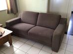 Stoffe sofa bruin twee en driezit, Huis en Inrichting, Ophalen, Gebruikt, Rechte bank, Stof
