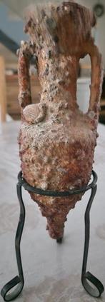 Amphore marine sur socle fer forger, Huis en Inrichting, Woonaccessoires | Vazen, Ophalen of Verzenden