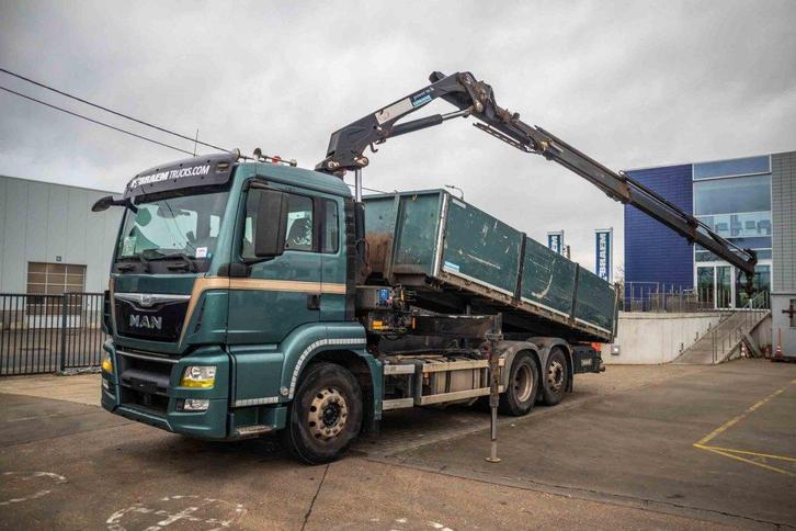 MAN TGS 26.440 BL + HMF 1520 (bj 2014), Auto's, Vrachtwagens, Bedrijf, Te koop, Airconditioning, Elektrische ramen, Trekhaak, MAN