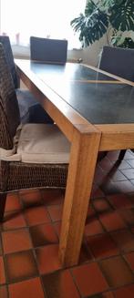 Table de salle à manger 200cm/90cm + 6 chaises, Enlèvement, Utilisé, Chêne