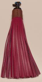 flosje aubergine/bruin -leder-leuk accessoire voor je tassen, Ophalen of Verzenden, Nieuw