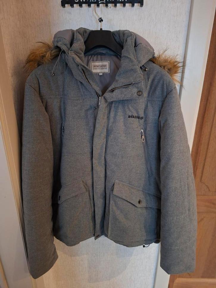 Ayacucho Winterjas/Parka – Grijs – Maat L – Met Faux Fur, Kleding | Heren, Jassen | Winter, Zo goed als nieuw, Maat 52/54 (L)