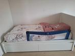 Bed met lades, Ophalen, 90 cm, Eenpersoons, Wit