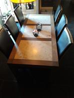 Eetkamer tafel met 6 stoelen nieuwstaat, Huis en Inrichting, Ophalen, Zo goed als nieuw, Klassiek8, 4 tot 6 stoelen